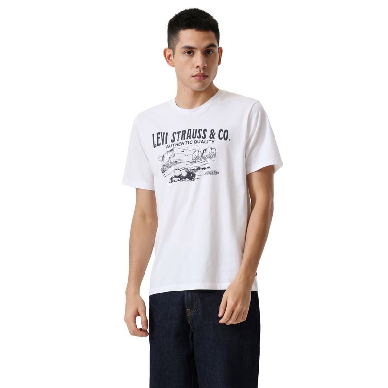 LEVIS - Polera Hombre Graphic Crewneck Tee Blanco Levis