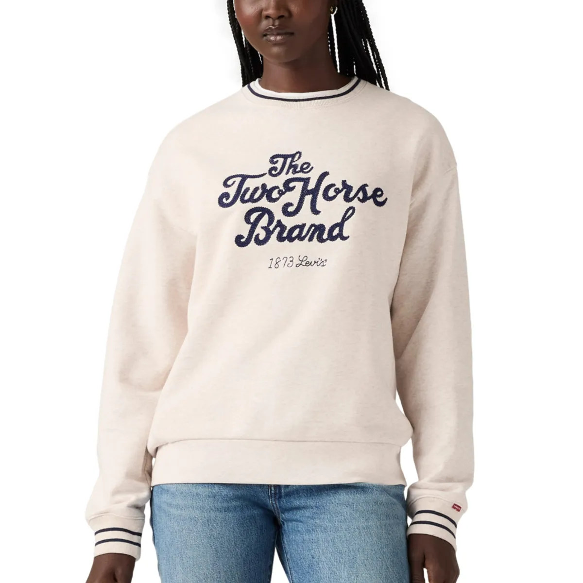 LEVIS - Polerón Mujer Heritage Sport Crew Beige Levis