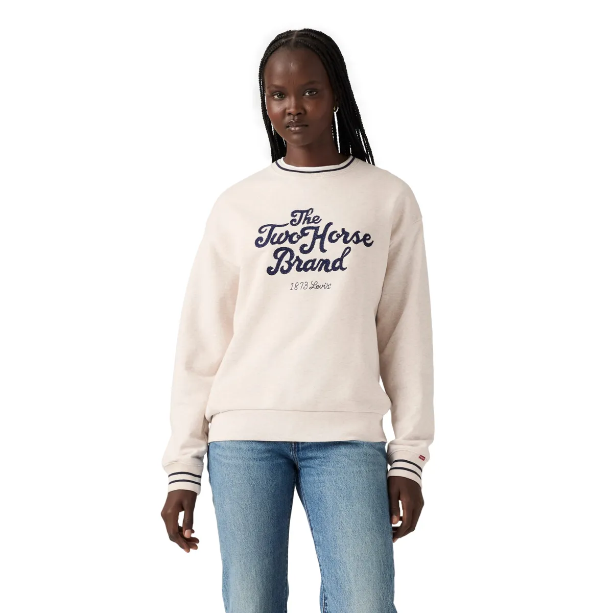 LEVIS - Polerón Mujer Heritage Sport Crew Beige Levis