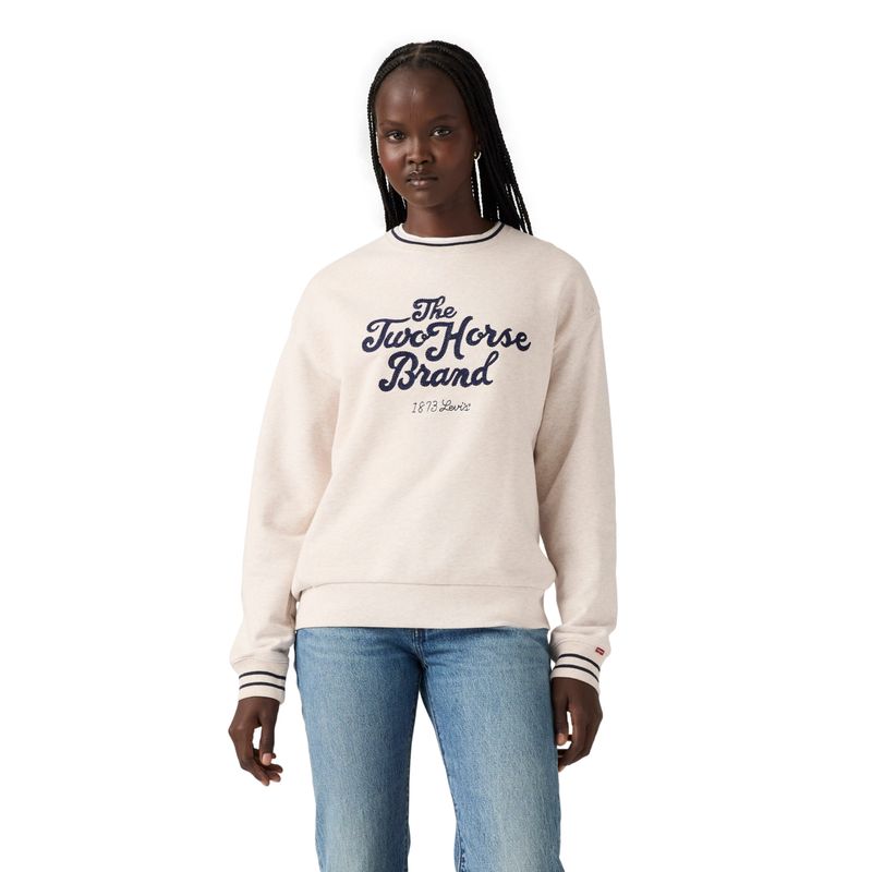 LEVIS - Polerón Mujer Heritage Sport Crew Beige Levis