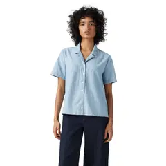 LEVIS - Blusa Mujer Sonny Camp Shirt Celeste