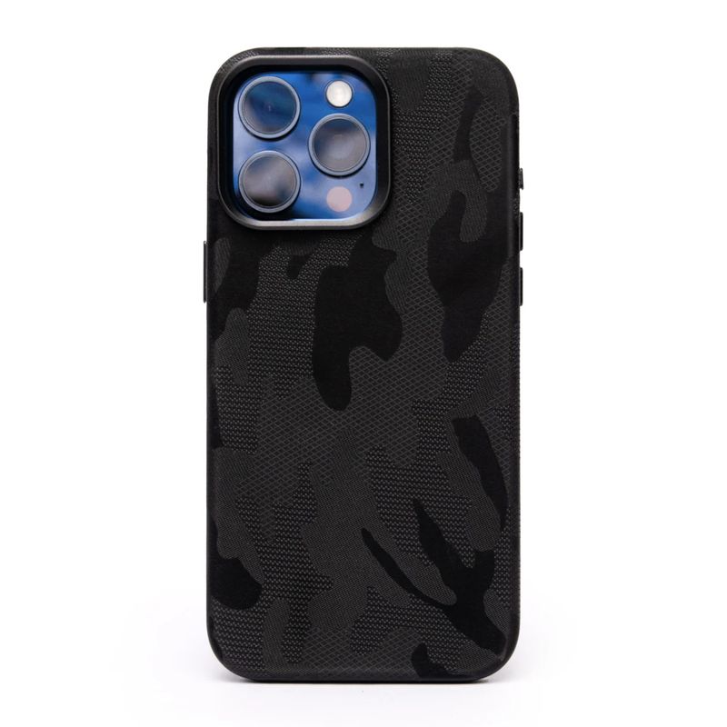 GENERICO - Carcasa Magsafe Cammo Negro IPH 16 Pro Max