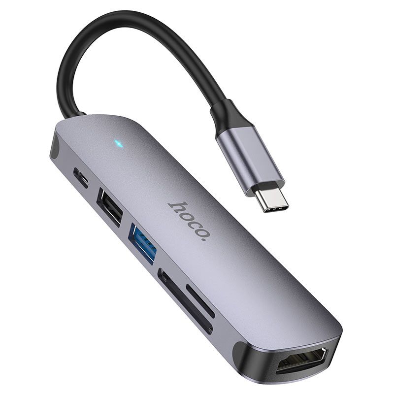 HOCO - Hub Hoco HB28 USB-C to HDTV+USB30 +USB20+SD