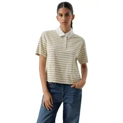 LEVIS - Polera Mujer Aries Rubgy Polo Beige