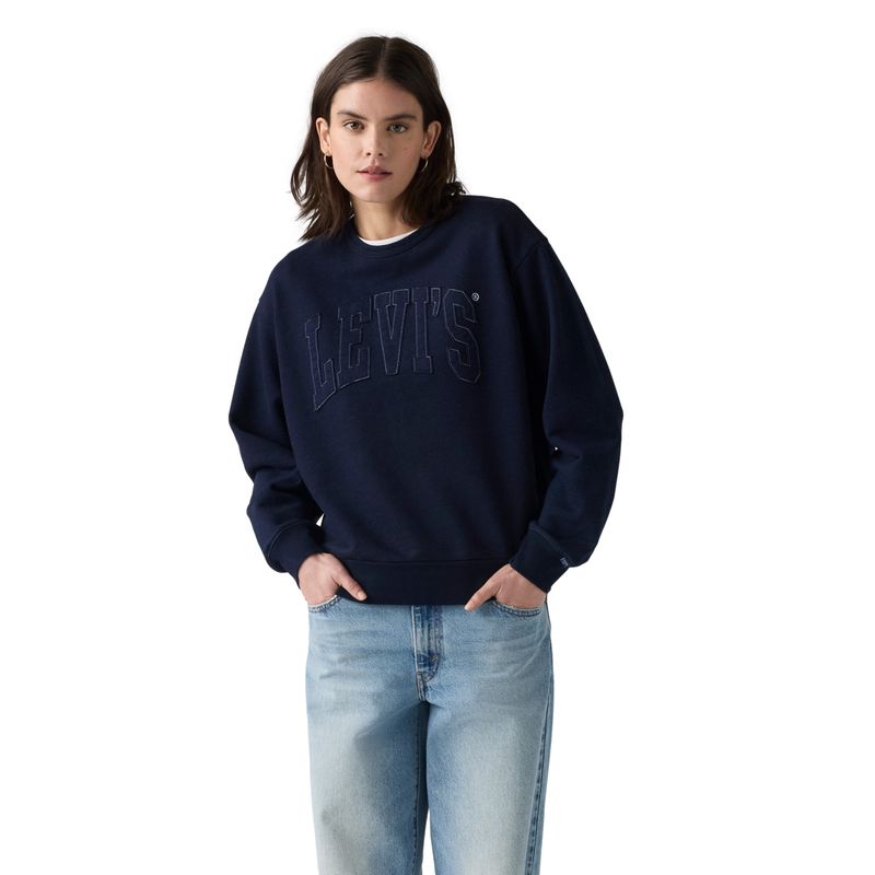 LEVIS - Polerón Mujer Graphic Heritage Crew Azul Levis