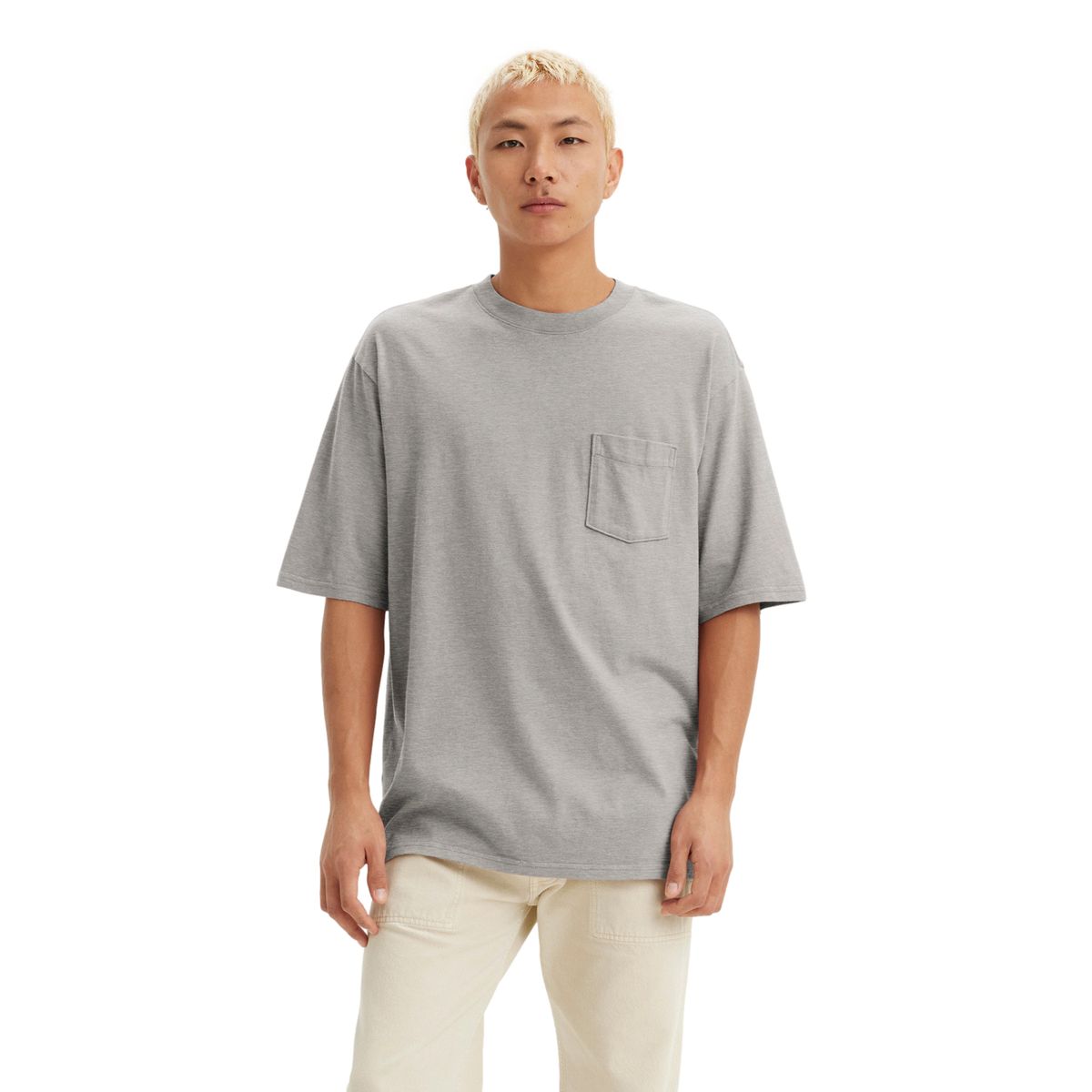 LEVIS - Polera Hombre Half Sleeve Pkt Tee Gris Levis
