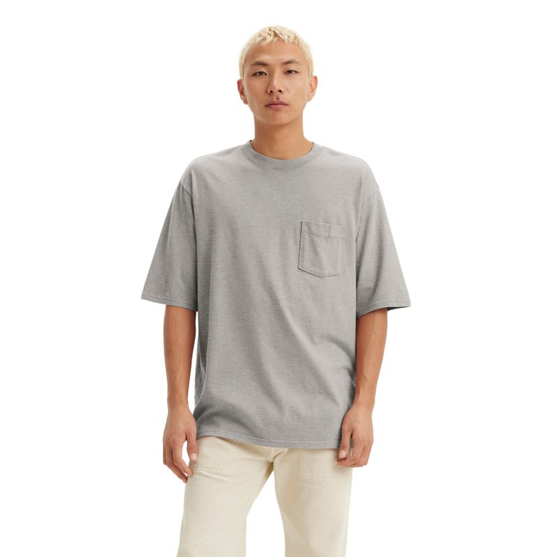LEVIS - Polera Hombre Half Sleeve Pkt Tee Gris Levis