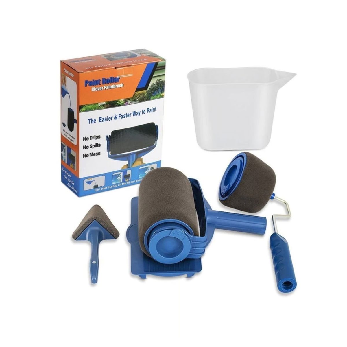 MOVI - Set de Rodillo para Pintar 3 en 1 (Recargable, Antiderrame y Portátil)