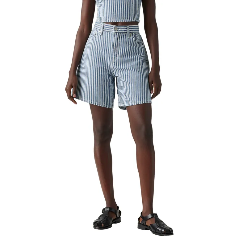 LEVIS - Shorts Mujer High Baggy Short Celeste Levis