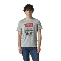 LEVIS - Polera Hombre Graphic Crewneck Tee Gris