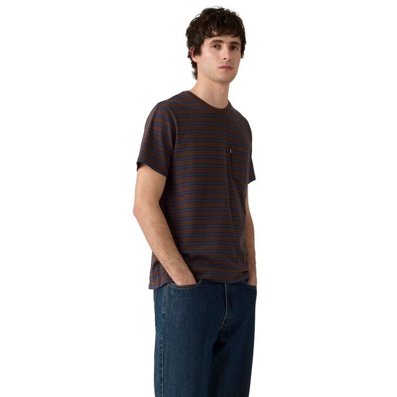 LEVIS - Polera Hombre Classic Pocket Tee Café Levis