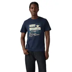 LEVIS - Polera Hombre Graphic Crewneck Tee Azul