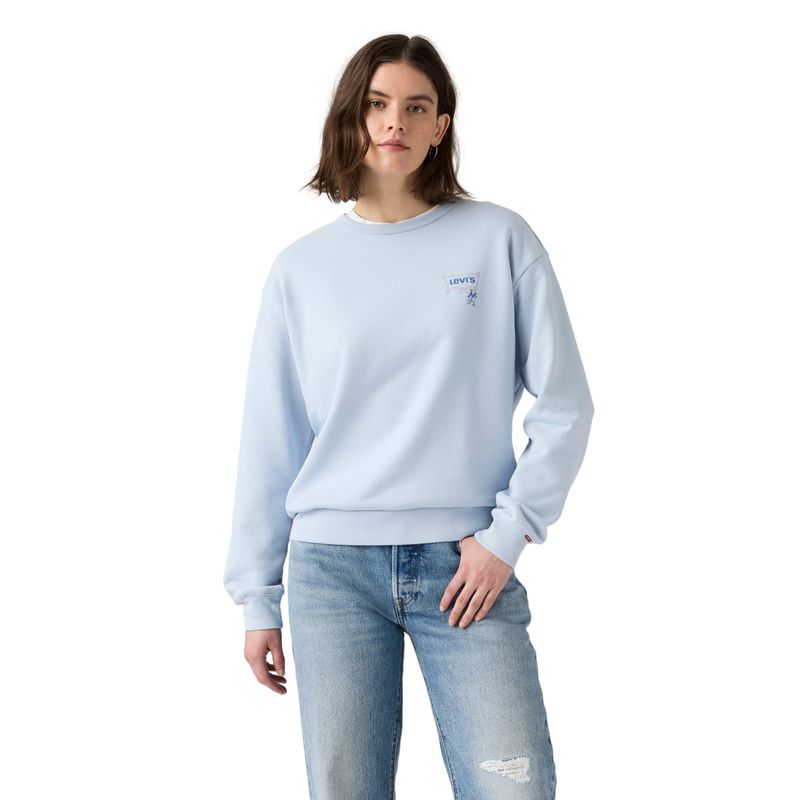 LEVIS - Polerón Mujer Graphic Heritage Crew Celeste Levis