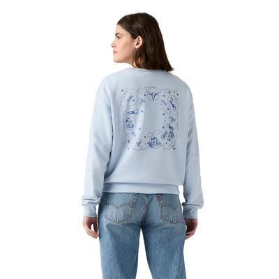 Imagen 2 del producto Polerón Mujer Graphic Heritage Crew Celeste