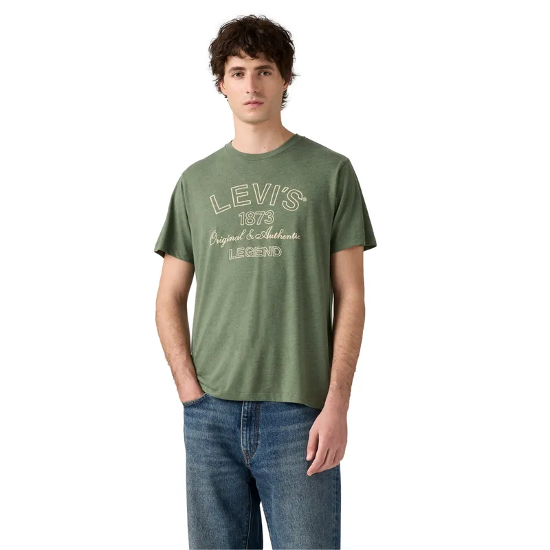 LEVIS - Polera Hombre Graphic Crewneck Tee Verde Levis