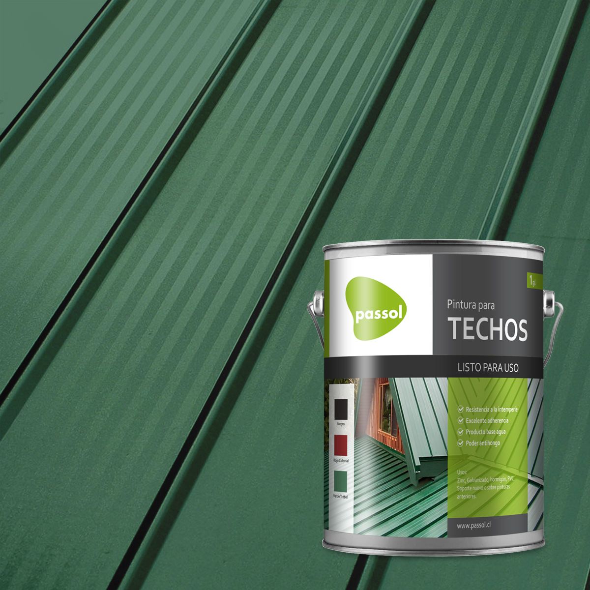 PASSOL - PINTURA DE TECHO VERDE GALON