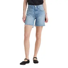 LEVIS - Shorts Mujer 501 Mid Thigh Short Lw Celeste