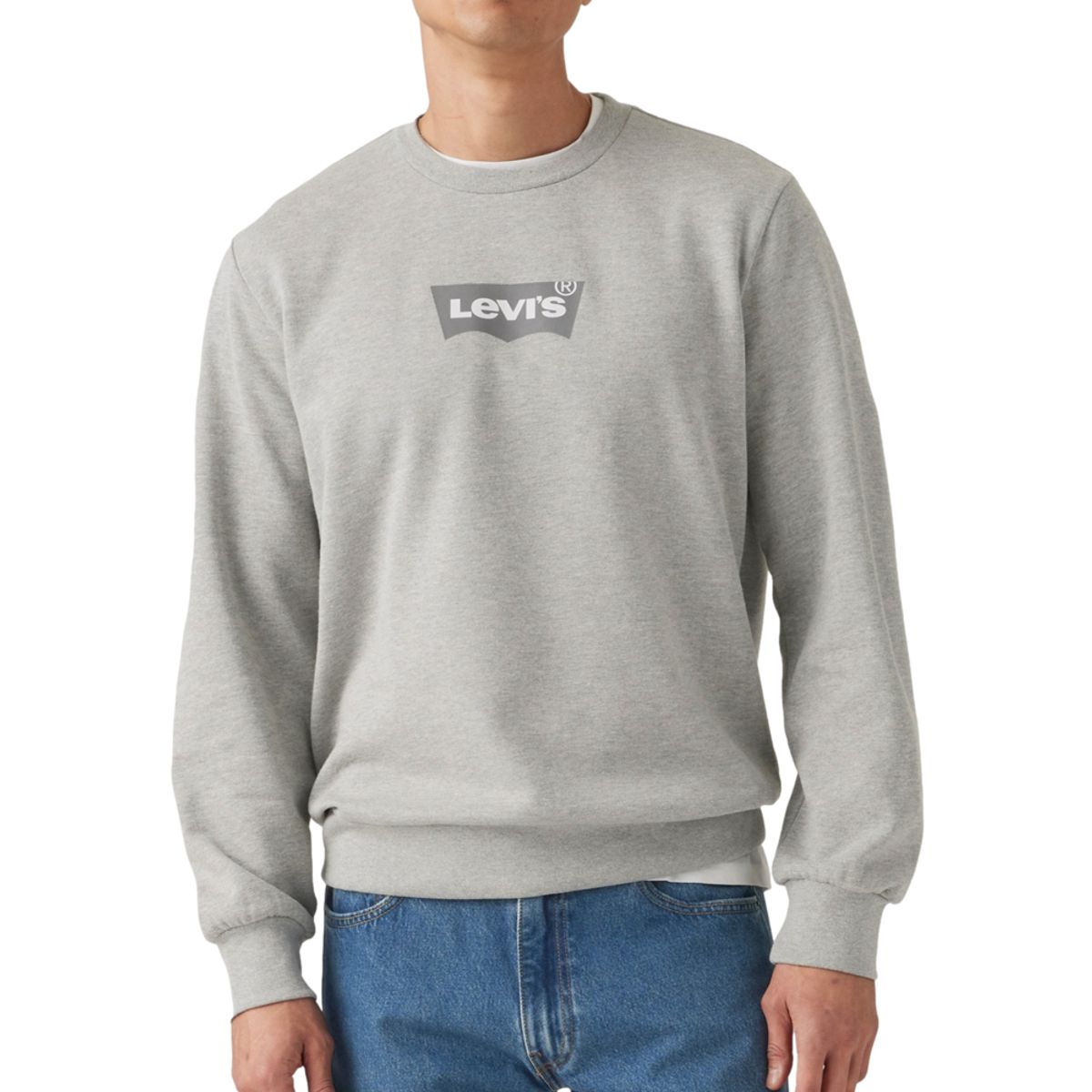 LEVIS - Polerón Hombre Standard Graphic Crew Gris Levis