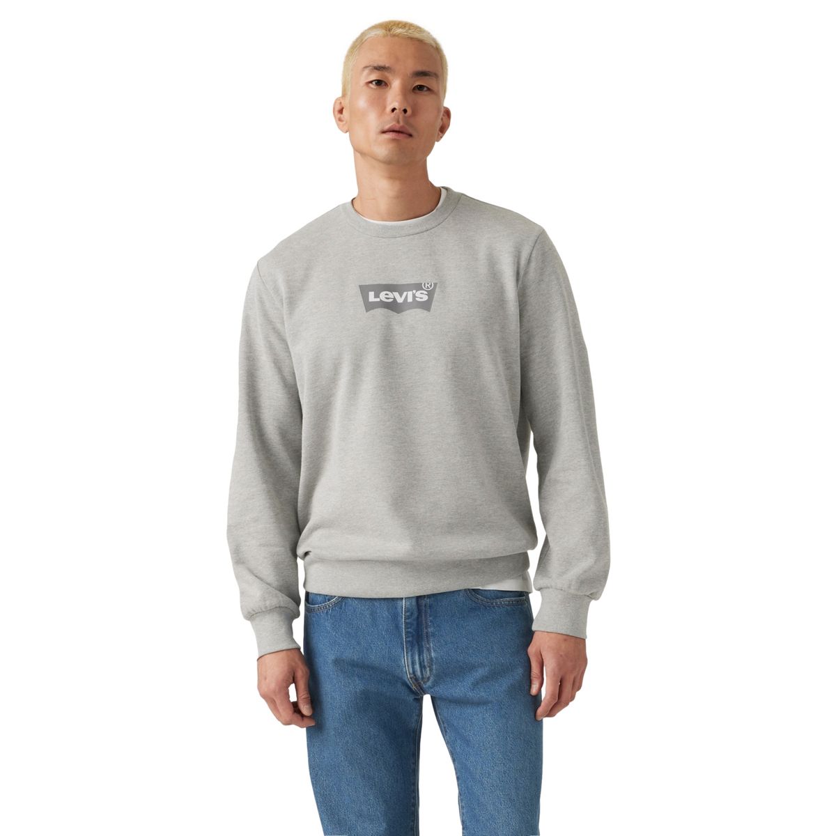 LEVIS - Polerón Hombre Standard Graphic Crew Gris Levis