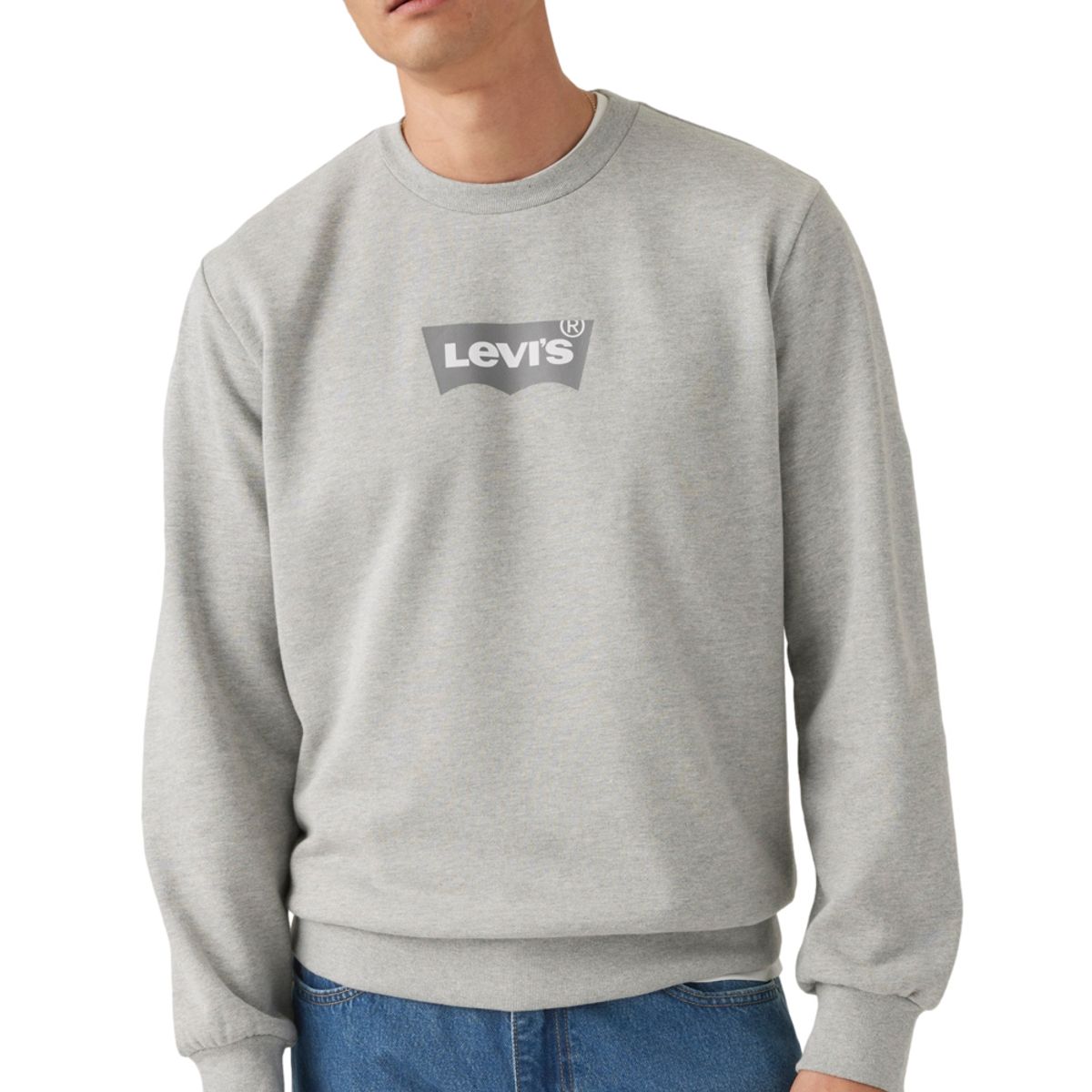 LEVIS - Polerón Hombre Standard Graphic Crew Gris Levis