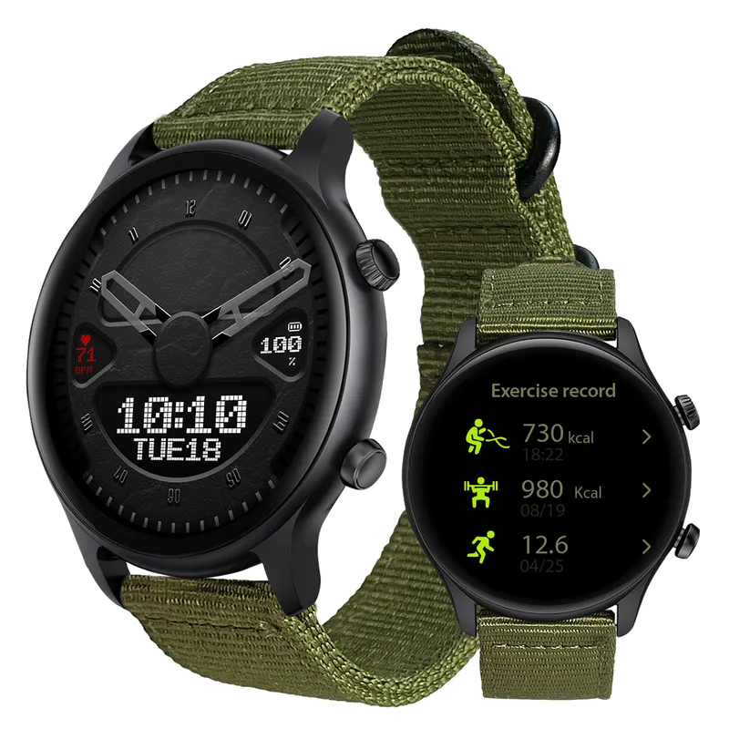 GENERICO - Smartwatch Hombre Sweet Black Military Reloj Inteligente Android-iOS