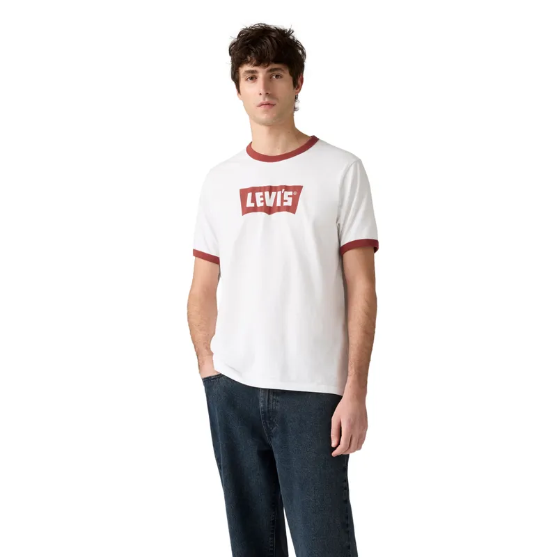 LEVIS - Polera Hombre Standard Ringer Tee Blanco Levis