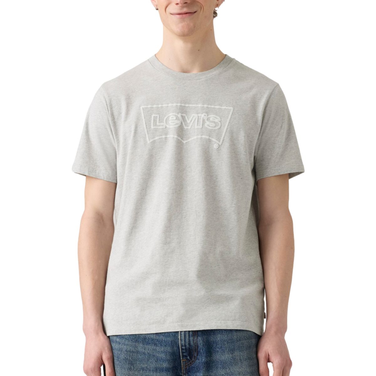 LEVIS - Polera Hombre Graphic Crewneck Tee Gris Levis