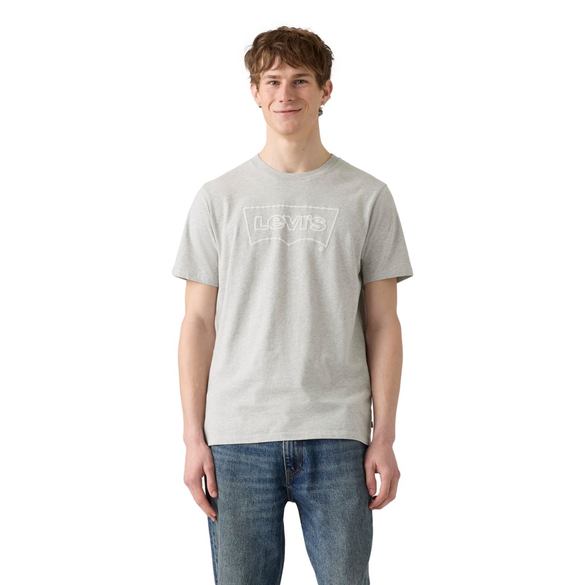 LEVIS - Polera Hombre Graphic Crewneck Tee Gris Levis