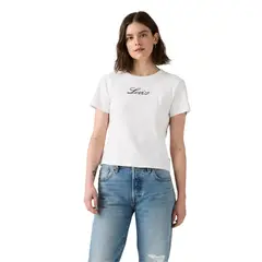 LEVIS - Polera Mujer Graphic Rickie Tee Blanco
