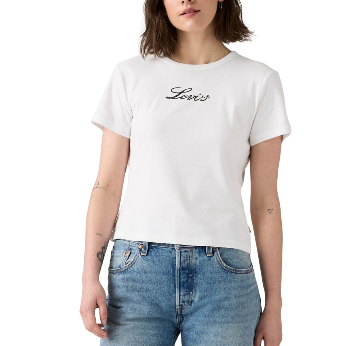 LEVIS - Polera Mujer Graphic Rickie Tee Blanco Levis