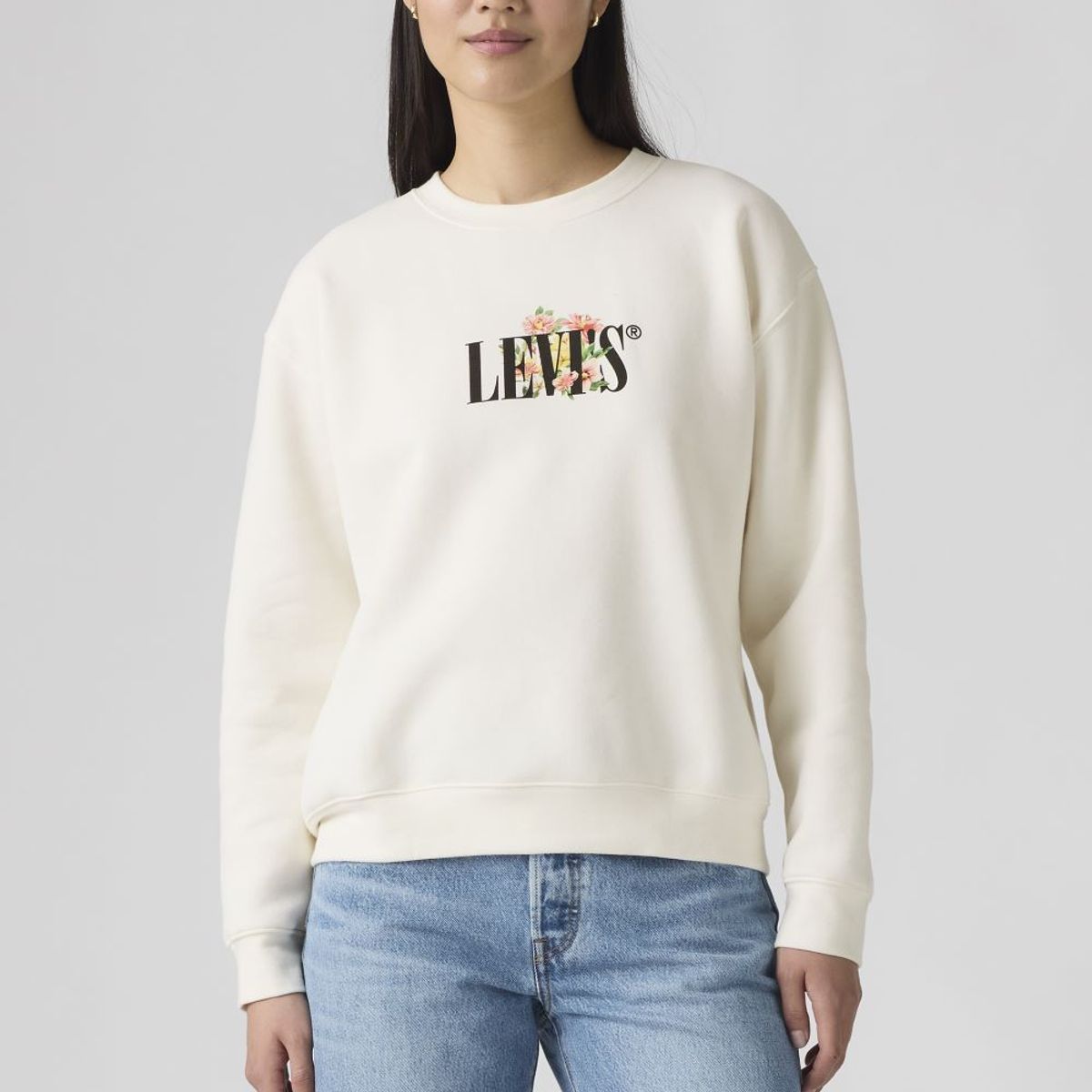 LEVIS - Polerón Mujer Everyday Crew Blanco Levis