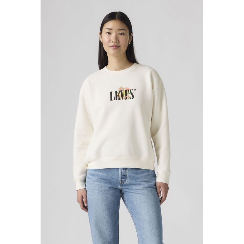 LEVIS - Polerón Mujer Everyday Crew Blanco Levis
