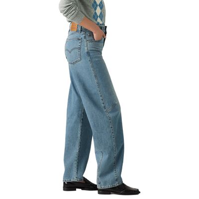 Imagen 2 del producto Jeans Mujer Baggy Dad Barrel Celeste