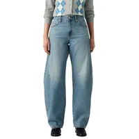 Jeans Mujer Baggy Dad Barrel Celeste