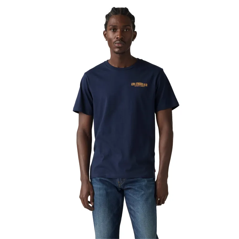 LEVIS - Polera Hombre Graphic Crewneck Tee Azul Levis