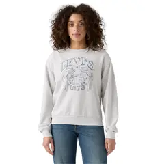 LEVIS - Polerón Mujer Graphic Heritage Crew Gris