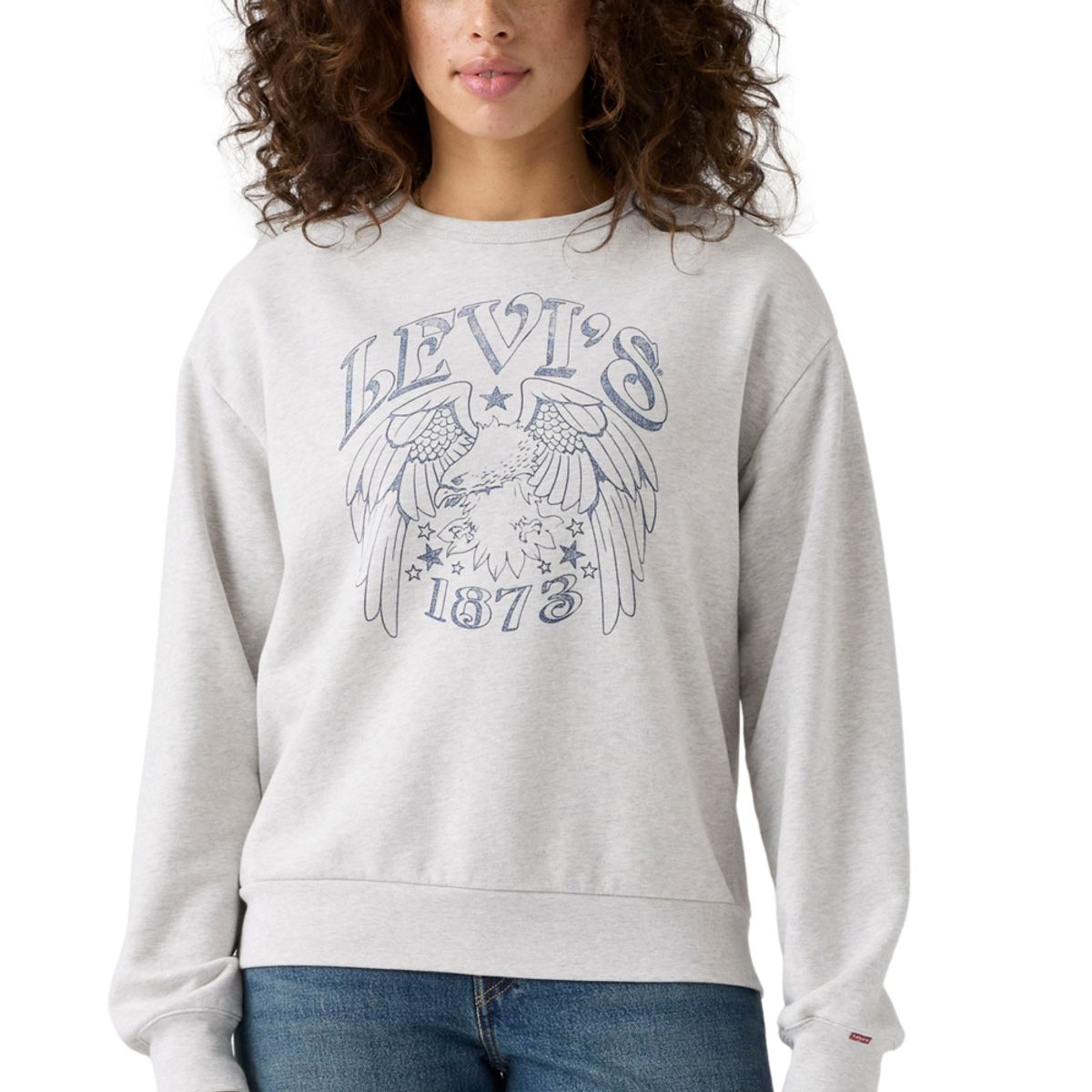 LEVIS - Polerón Mujer Graphic Heritage Crew Gris Levis