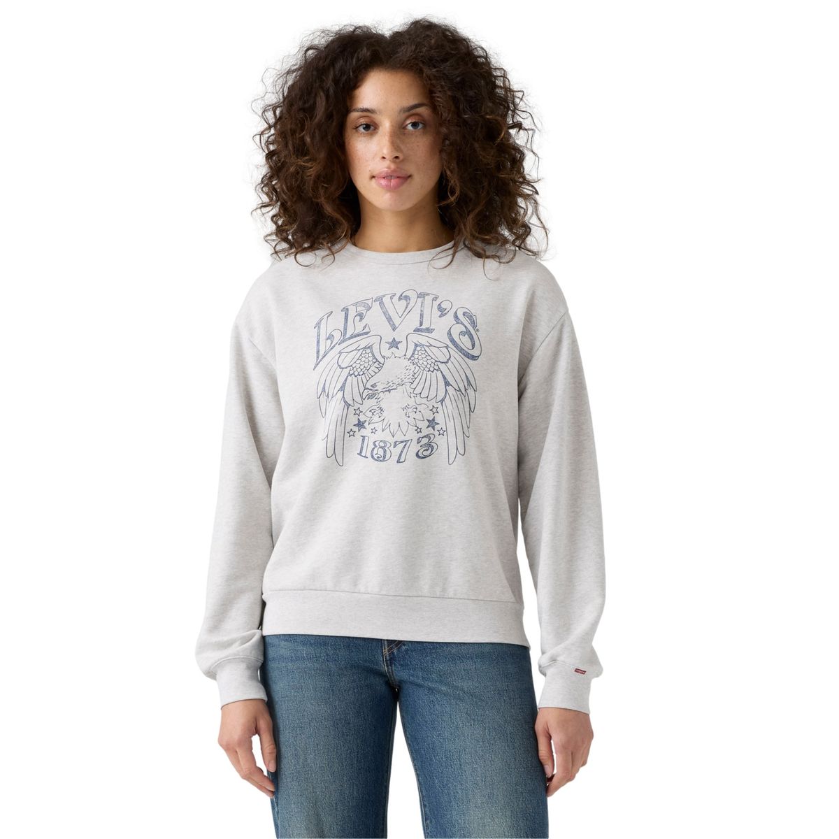 LEVIS - Polerón Mujer Graphic Heritage Crew Gris Levis
