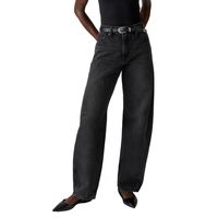 Jeans Mujer Baggy Dad Barrel Negro