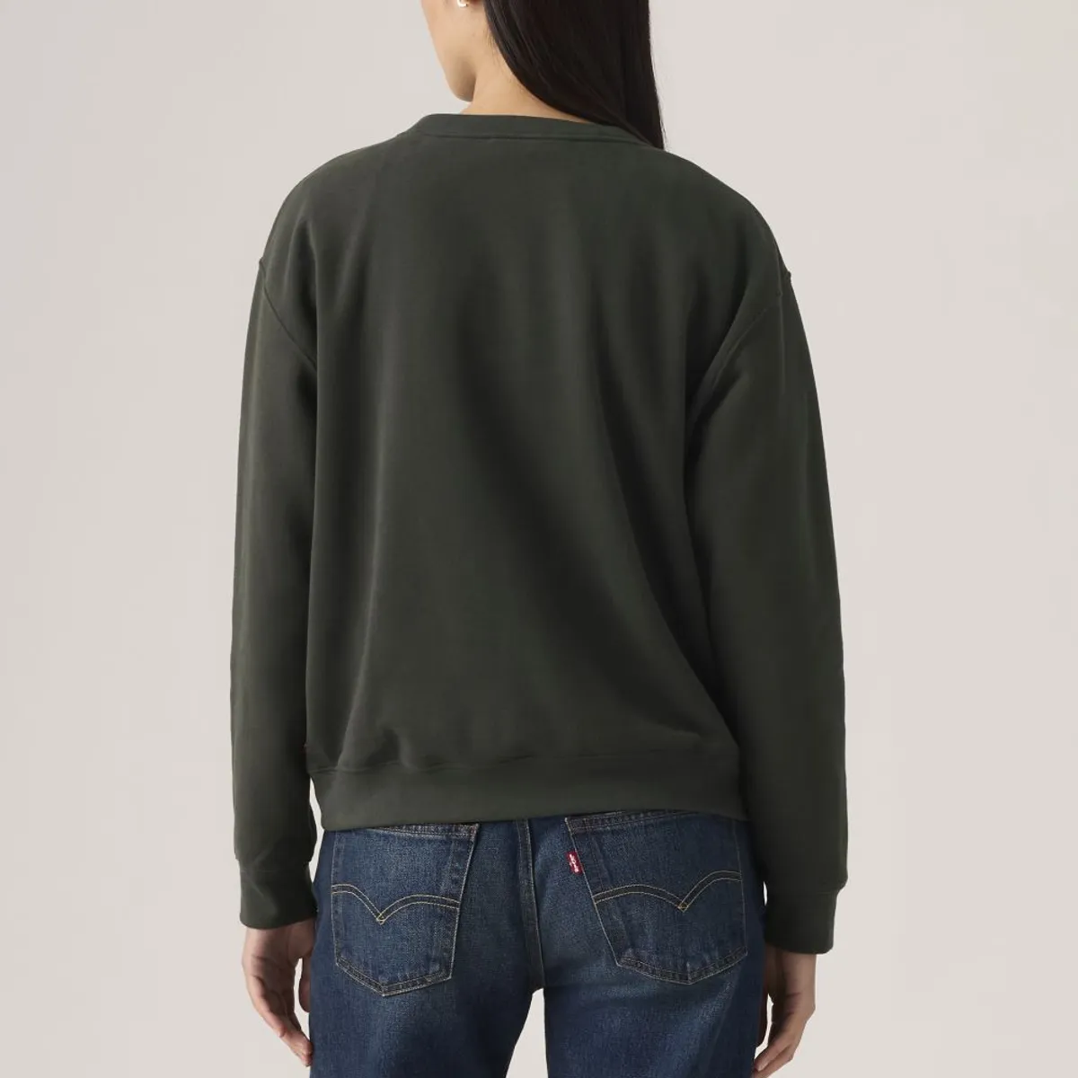 LEVIS - Polerón Mujer Everyday Crew Negro Levis