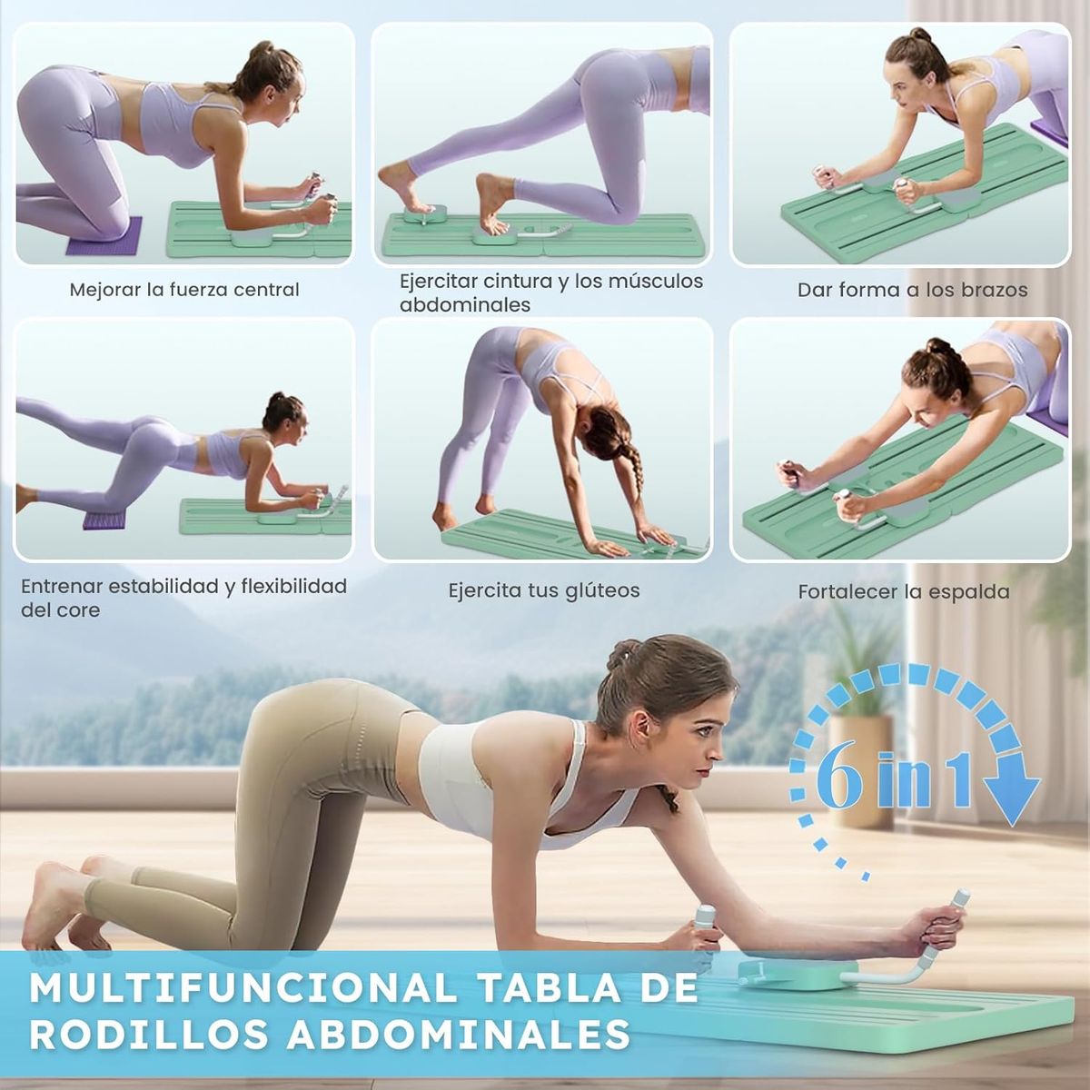 GENERICO - Tabla De Entrenamiento Fitness Multifuncional 6 En 1