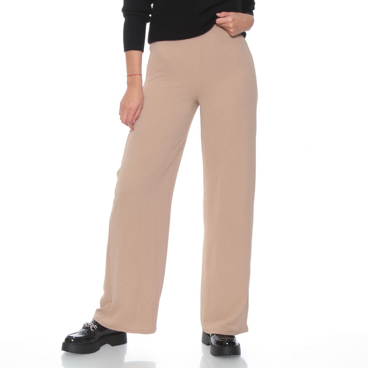 WADOS - PANTALON RECTO TIRO ALTO PRETINA ELASTICADO