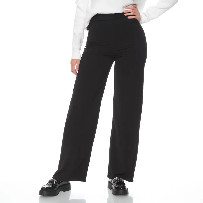 WADOS - PANTALON RECTO TIRO ALTO PRETINA ELASTICADO