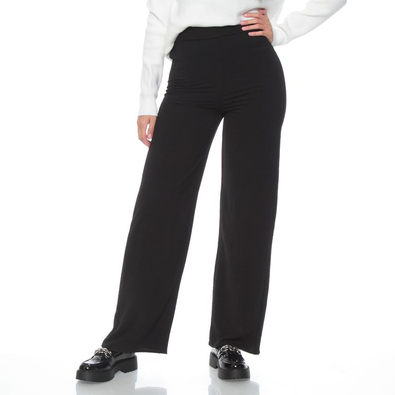 WADOS - PANTALON RECTO TIRO ALTO PRETINA ELASTICADO