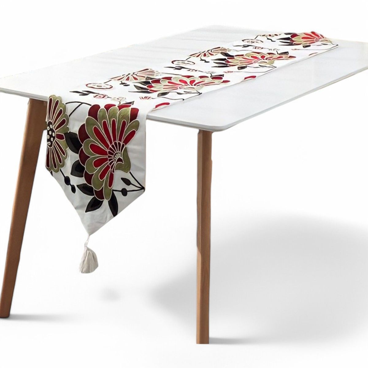 GENERICO - Camino De Mesa Bordado Medida 32x180cm Corredor De Mesa Poliéster