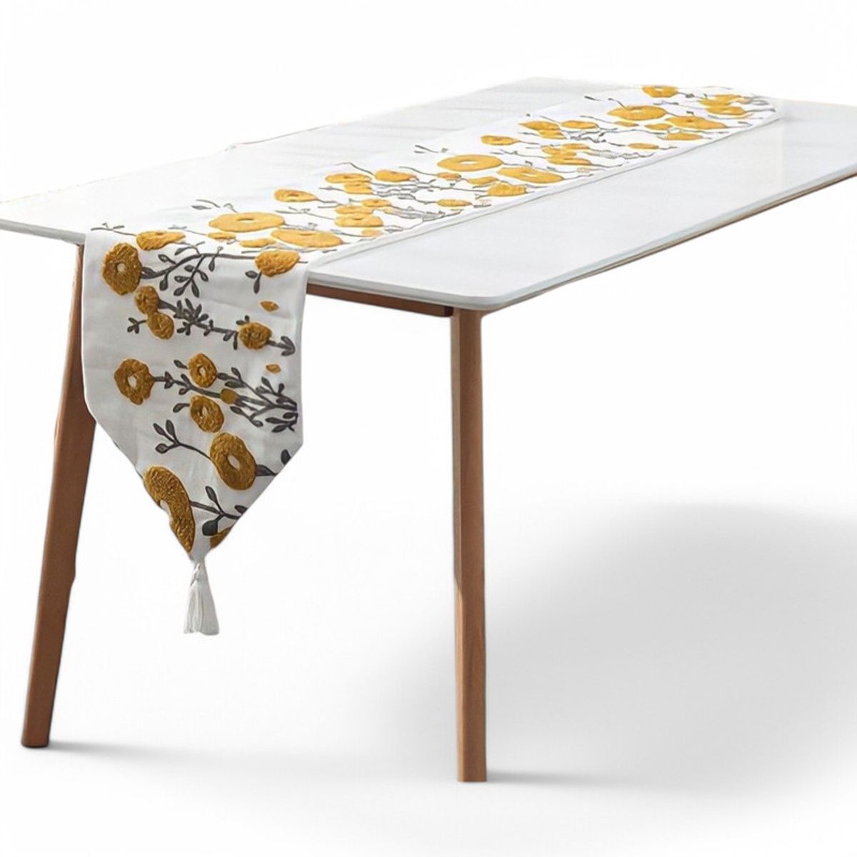 GENERICO - Camino De Mesa Bordado Medida 32x180cm Corredor De Mesa Poliéster