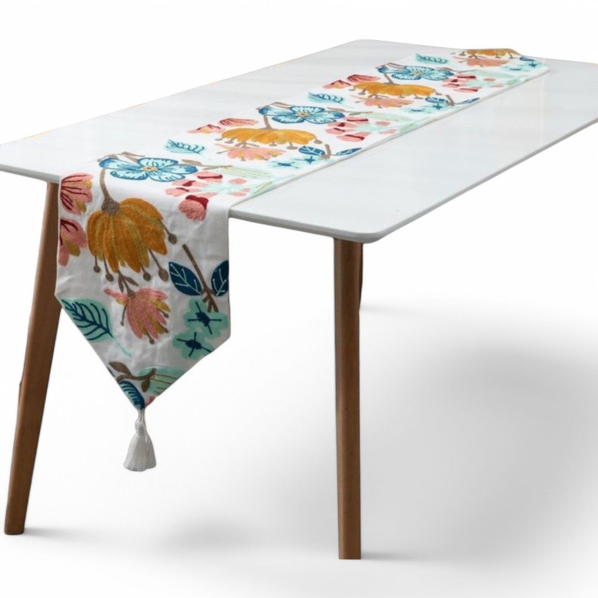 GENERICO - Camino De Mesa Bordado Medida 32x180cm Poliester Corredor