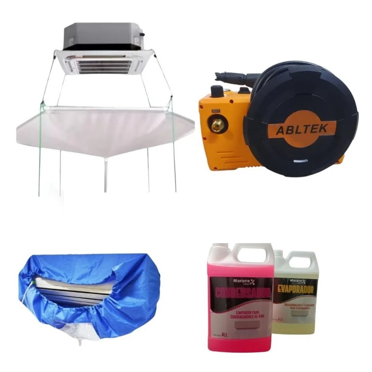 GENERICO - Kit Para Mantención Aire Acondicionado Refrigeración 5 En 1