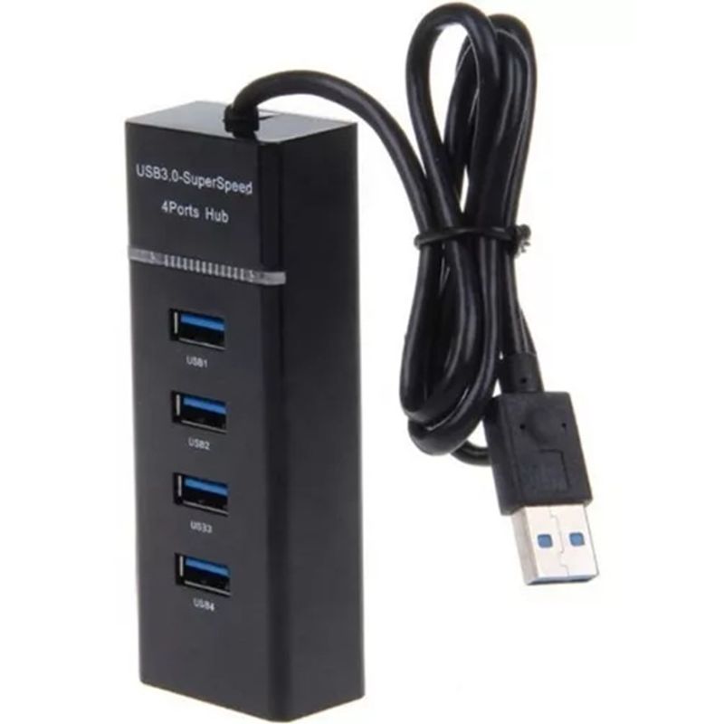 GENERICO - Hub Usb 3.0 4 Puertos Con Indicador Led Alta Velocidad