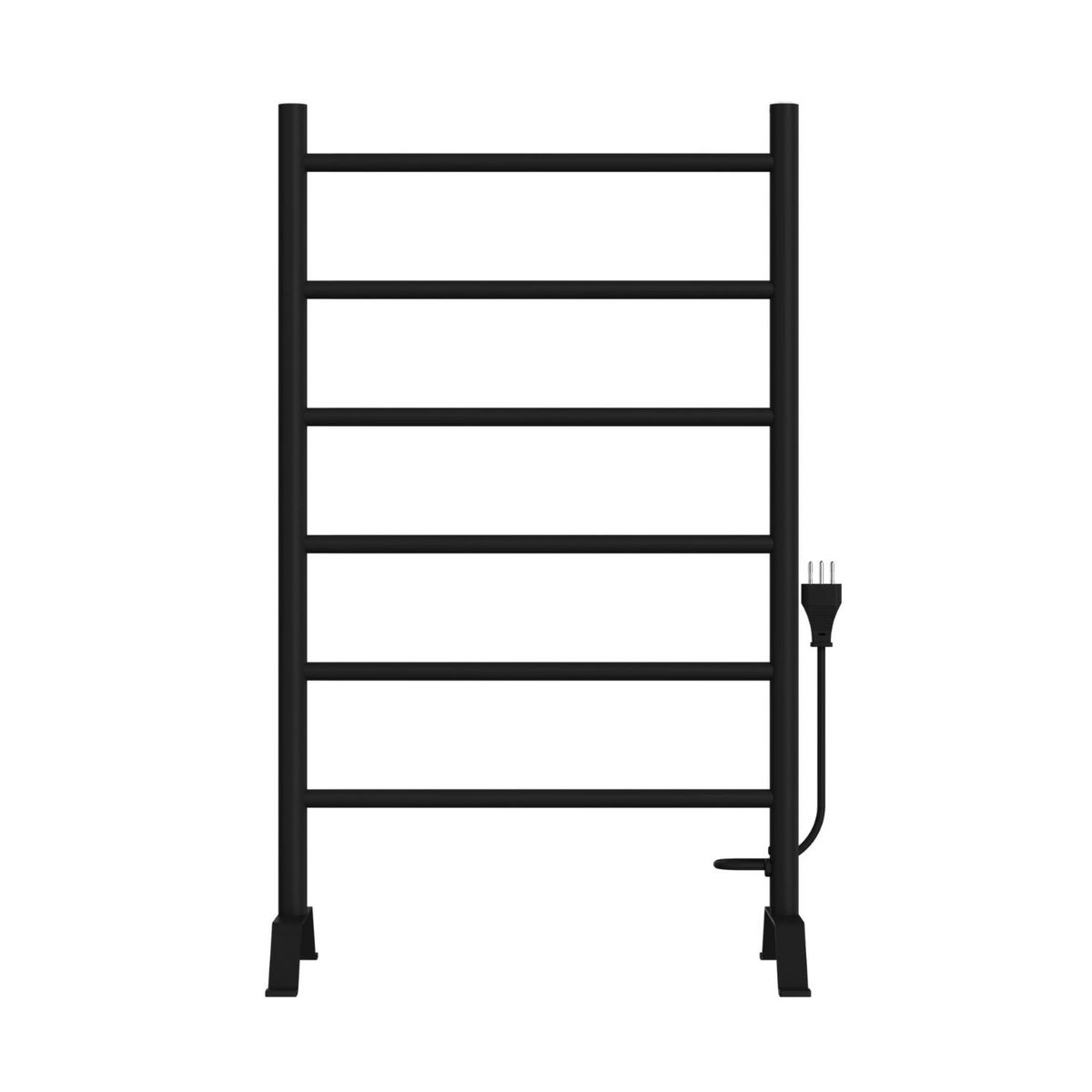 VERKEN - Calefactor Secador de Toallas Eléctrico para Baño 80W Pedestal 70x45 cm Vico Negro